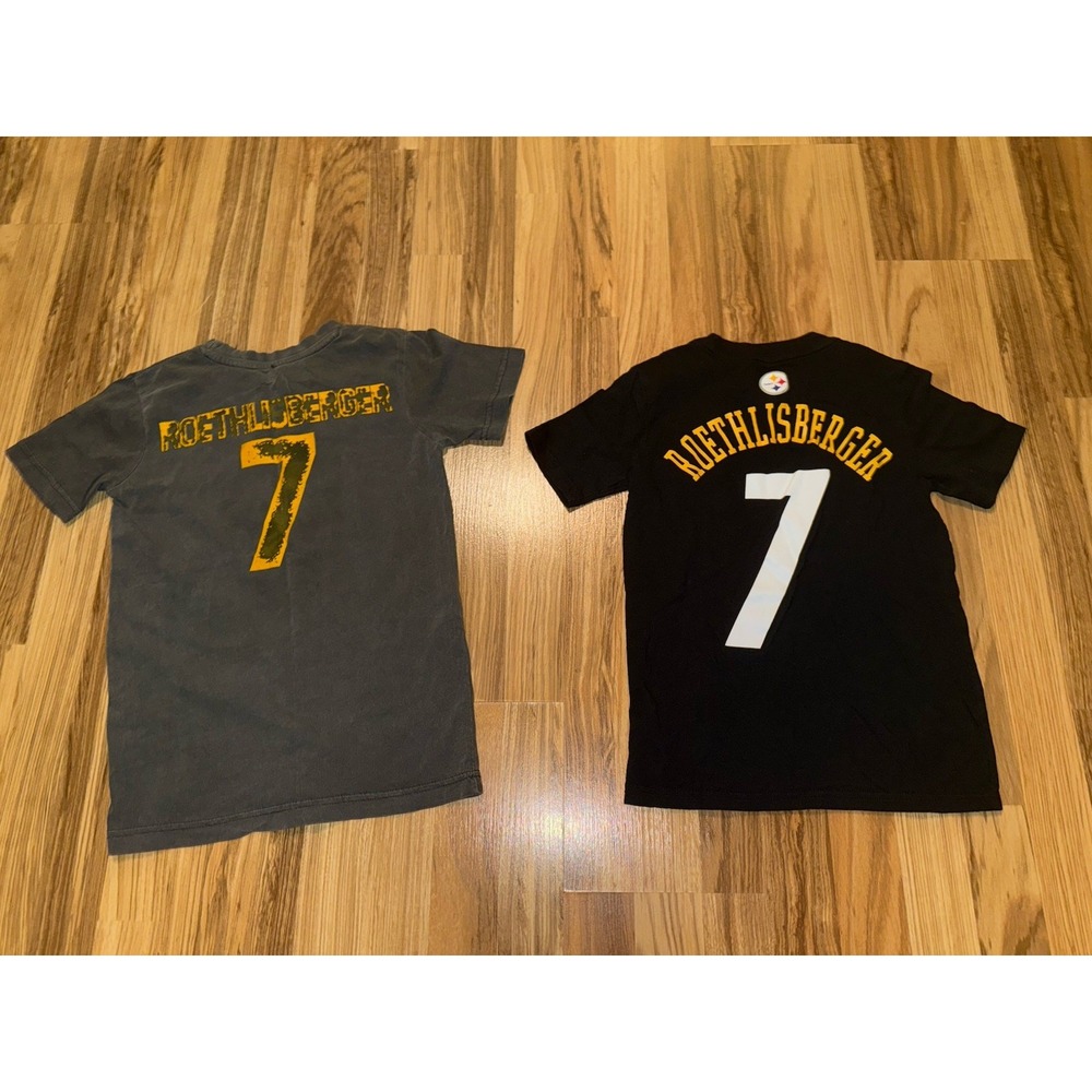 Pittsburgh Steelers Ben Roethlisberger Boys Sz S Small 8 Cotton T-shirts Lot